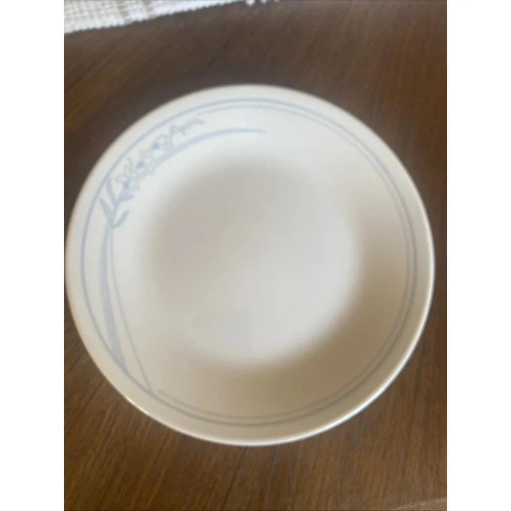 Discontinued Blue Lily Pattern by Corelle by Corning.Made In USA (12) 7
